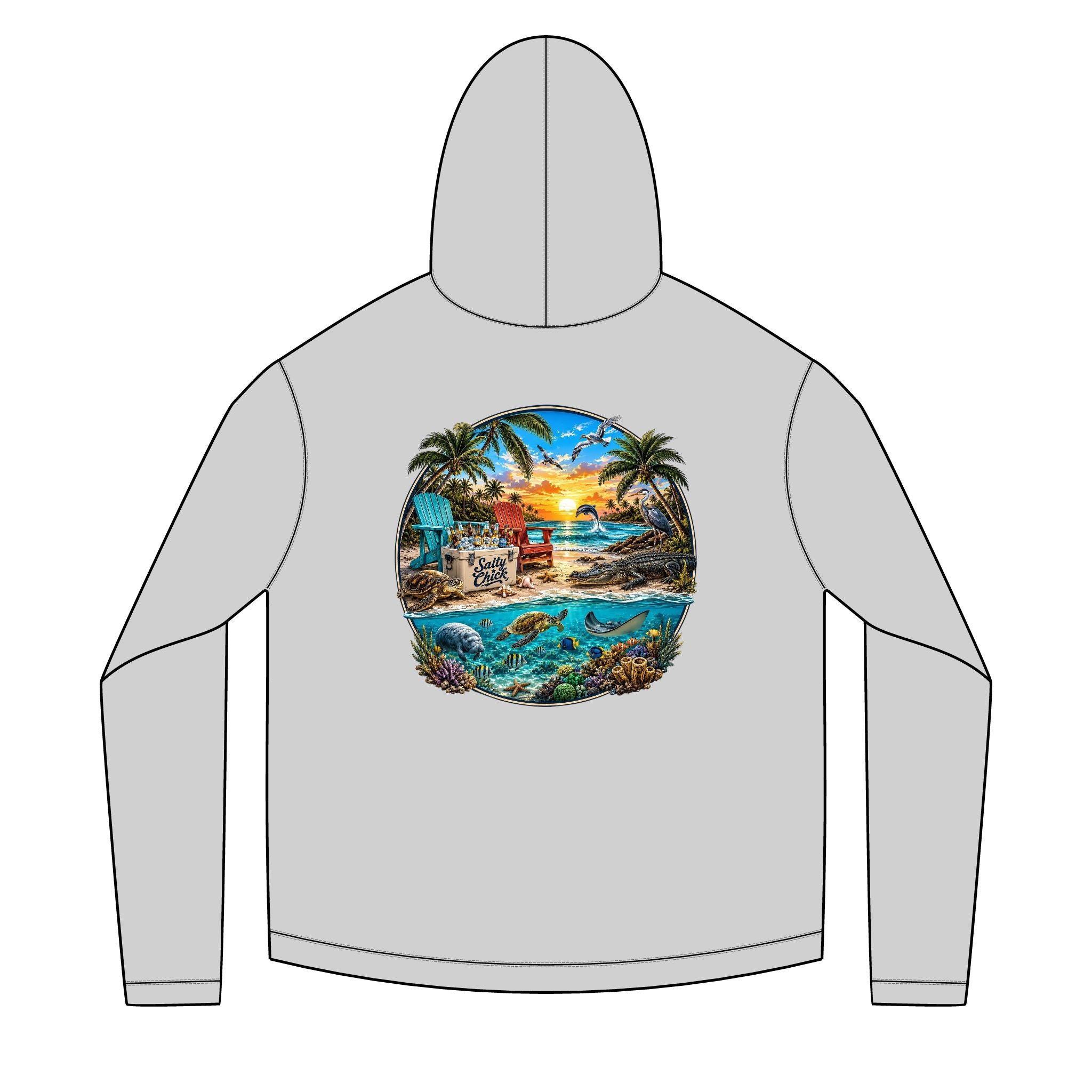 Salty Chick Golden Hour Long Sleeve Solar Hoodie – Coastal Life