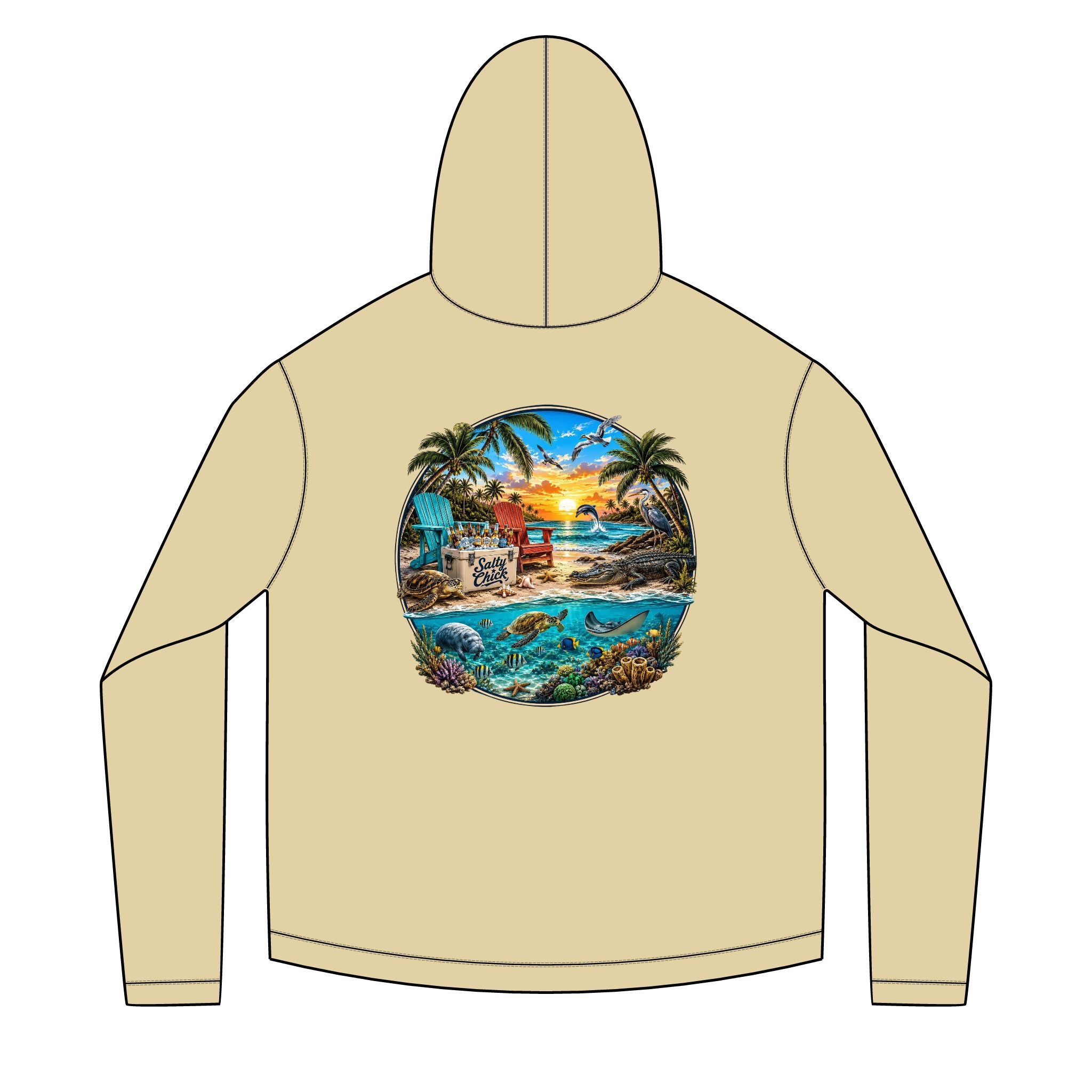 Salty Chick Golden Hour Long Sleeve Solar Hoodie – Coastal Life