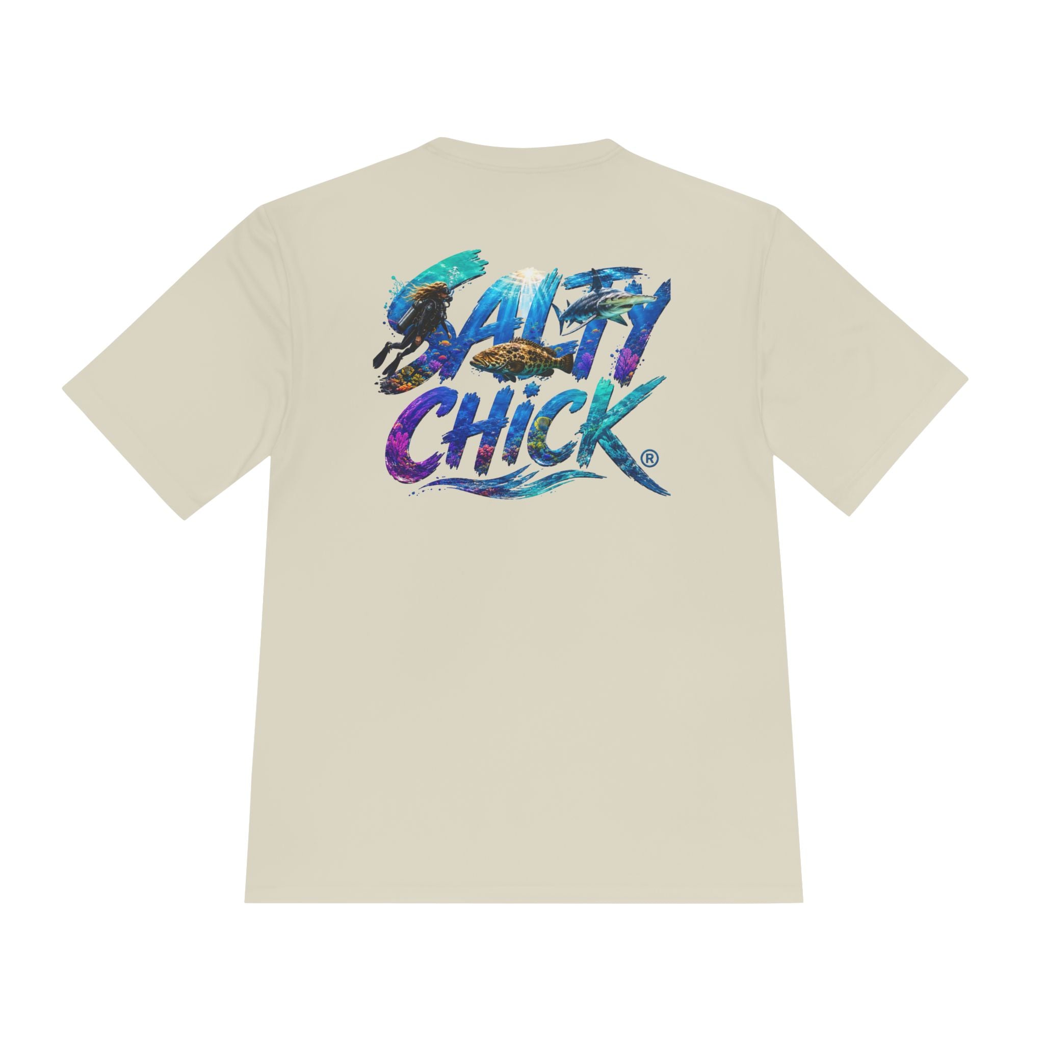 Salty Chick Dive Deep Performance Tee – Coastal Life