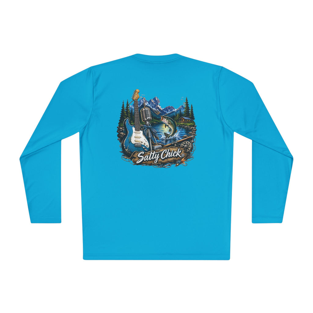 Salty Chick Guitar, Mic & Rod Long Sleeve – Fishing