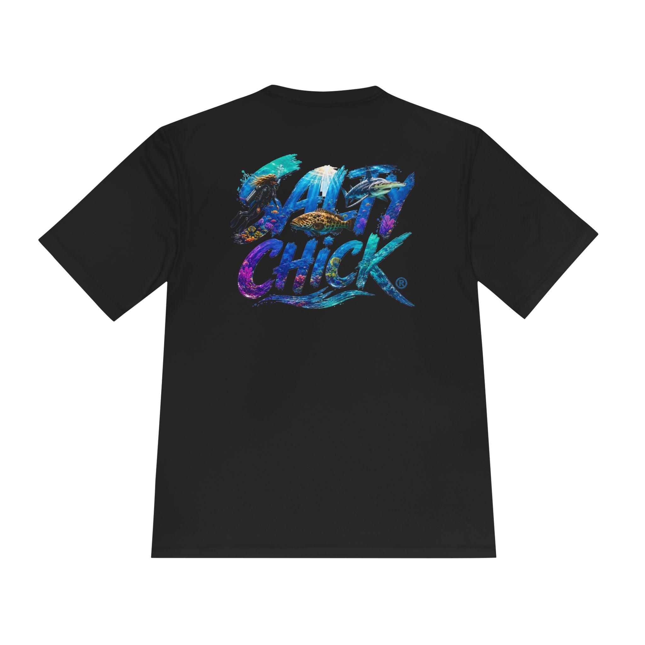 Salty Chick Dive Deep Performance Tee – Coastal Life