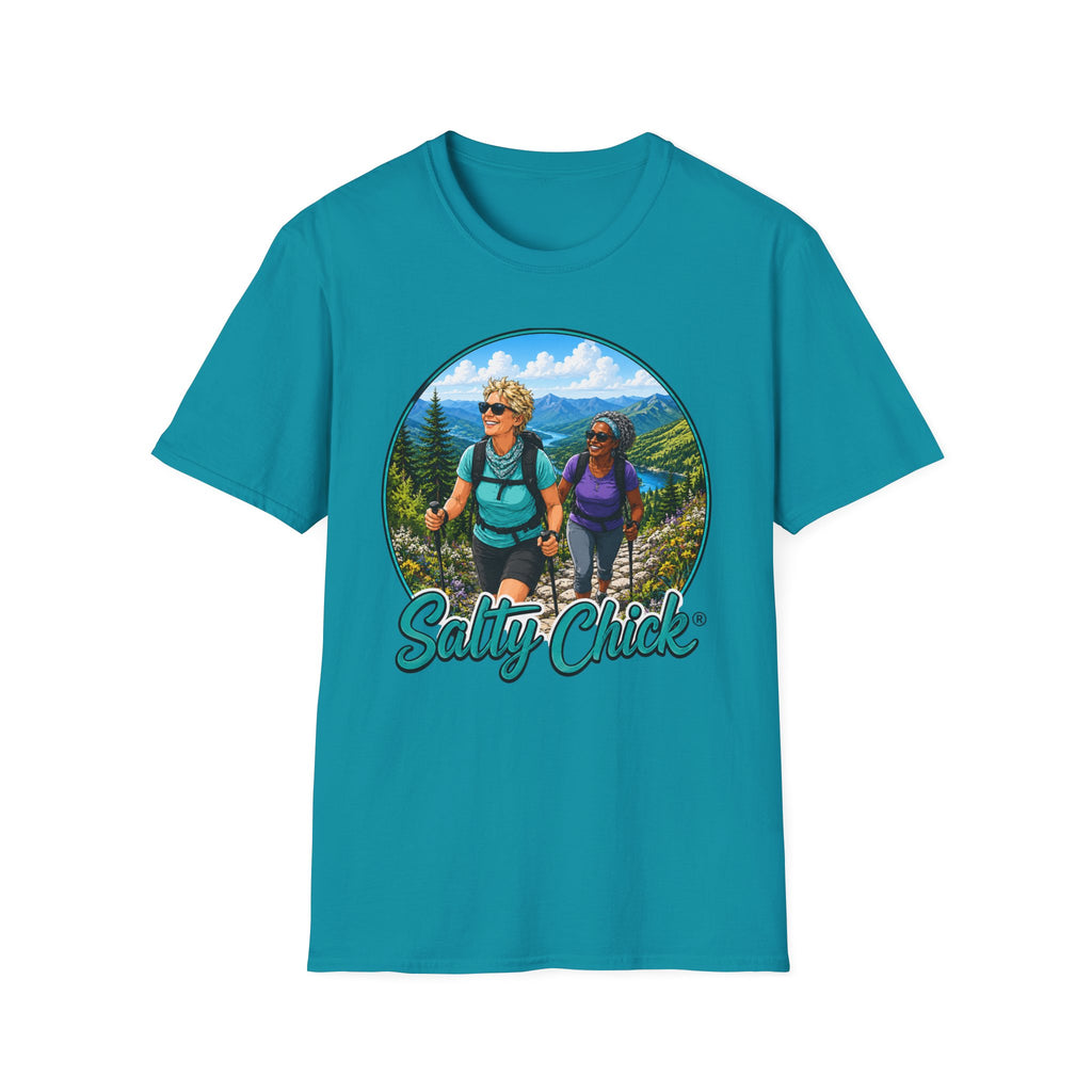 Salty Chick Summit Seeker Cotton Tee – Mountain Biking & Trails