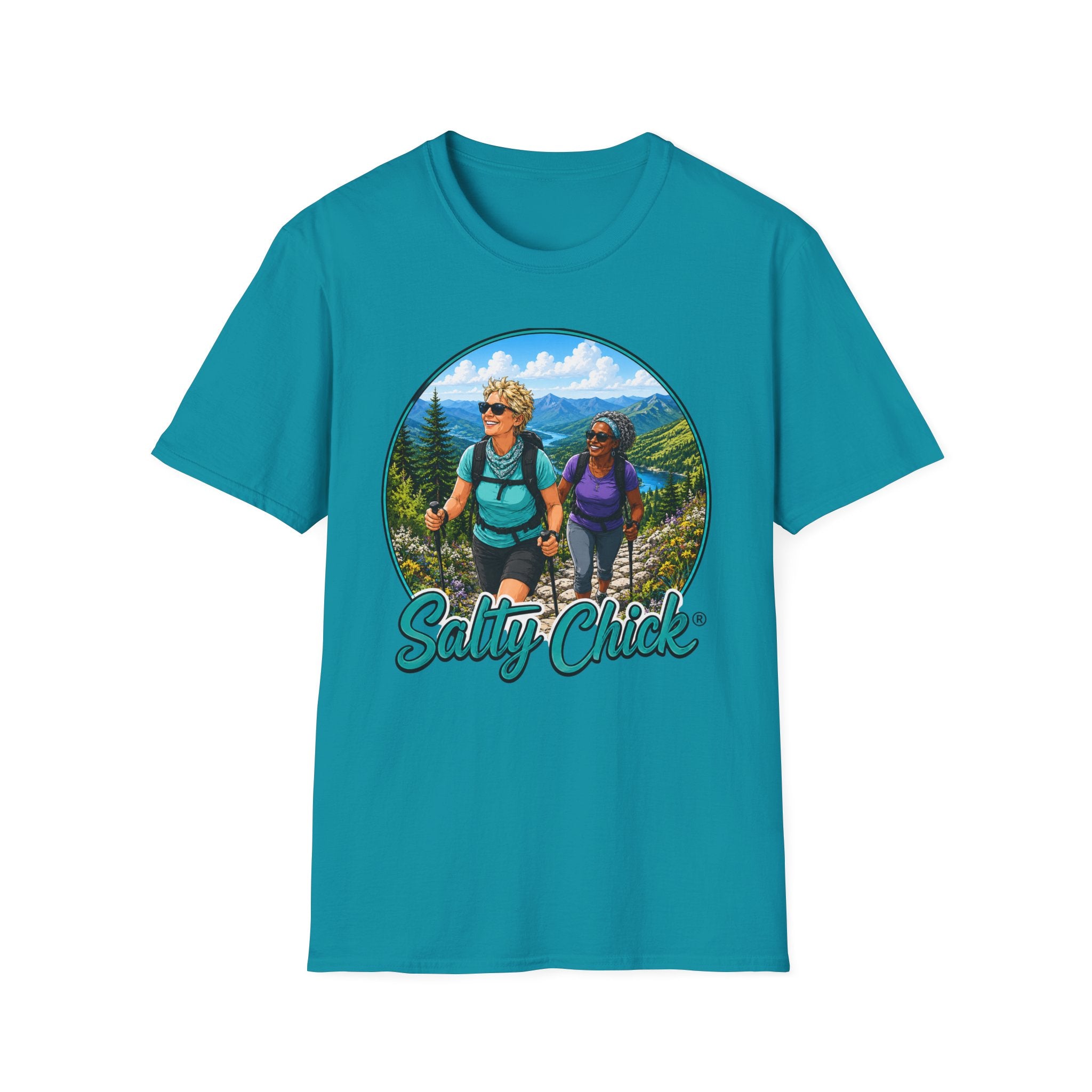 Salty Chick Summit Seeker Cotton Tee – Mountain Biking & Trails