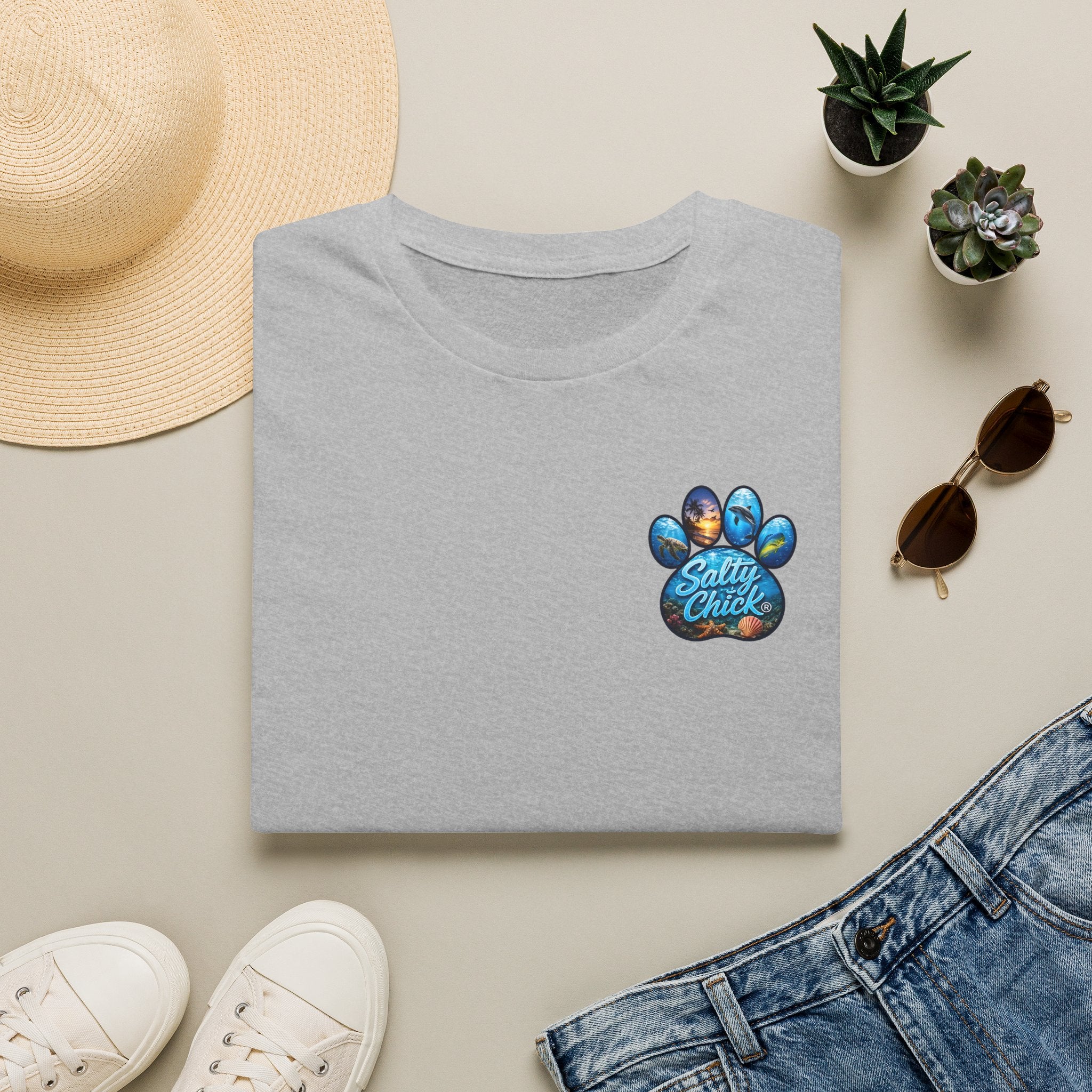 Salty Chick Dog Paws Cotton Tee – Coastal Life