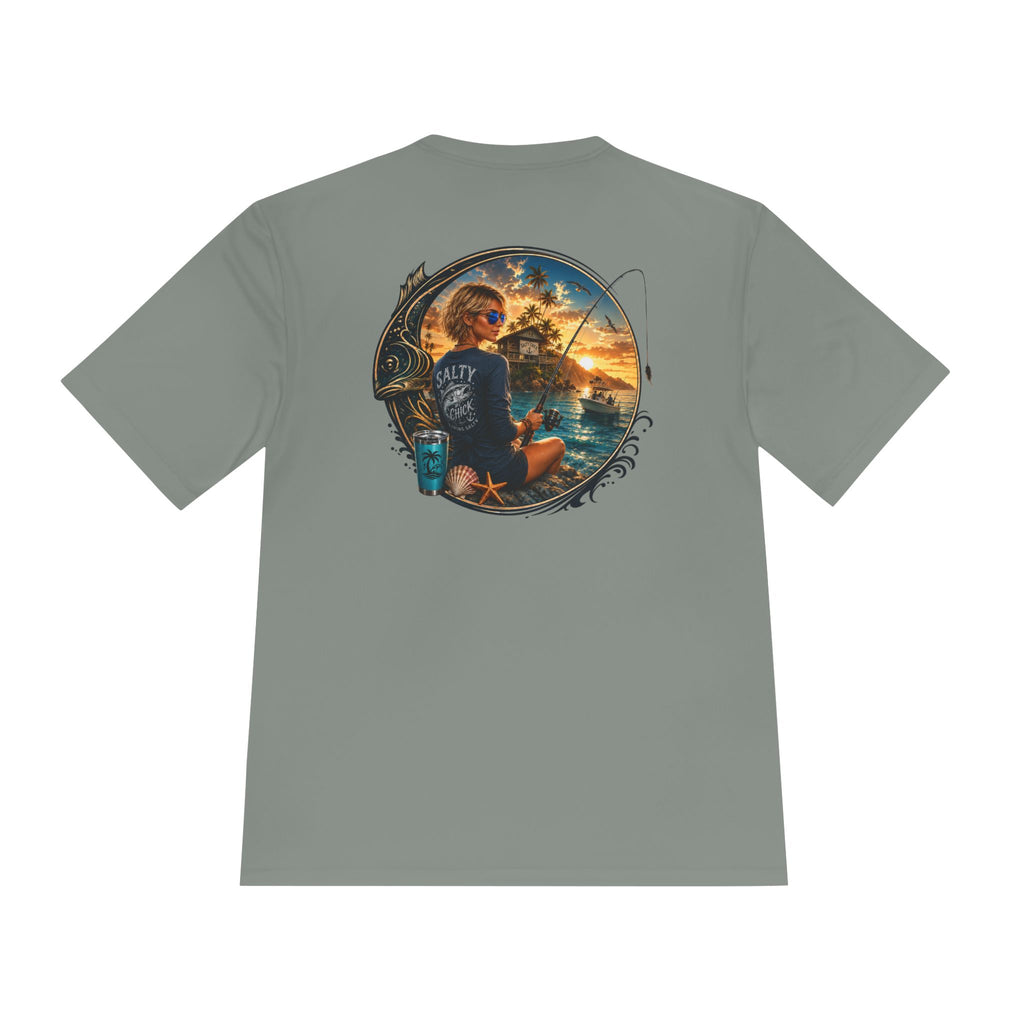 Salty Chick Hooked Moisture Wicking Tee – Fishing