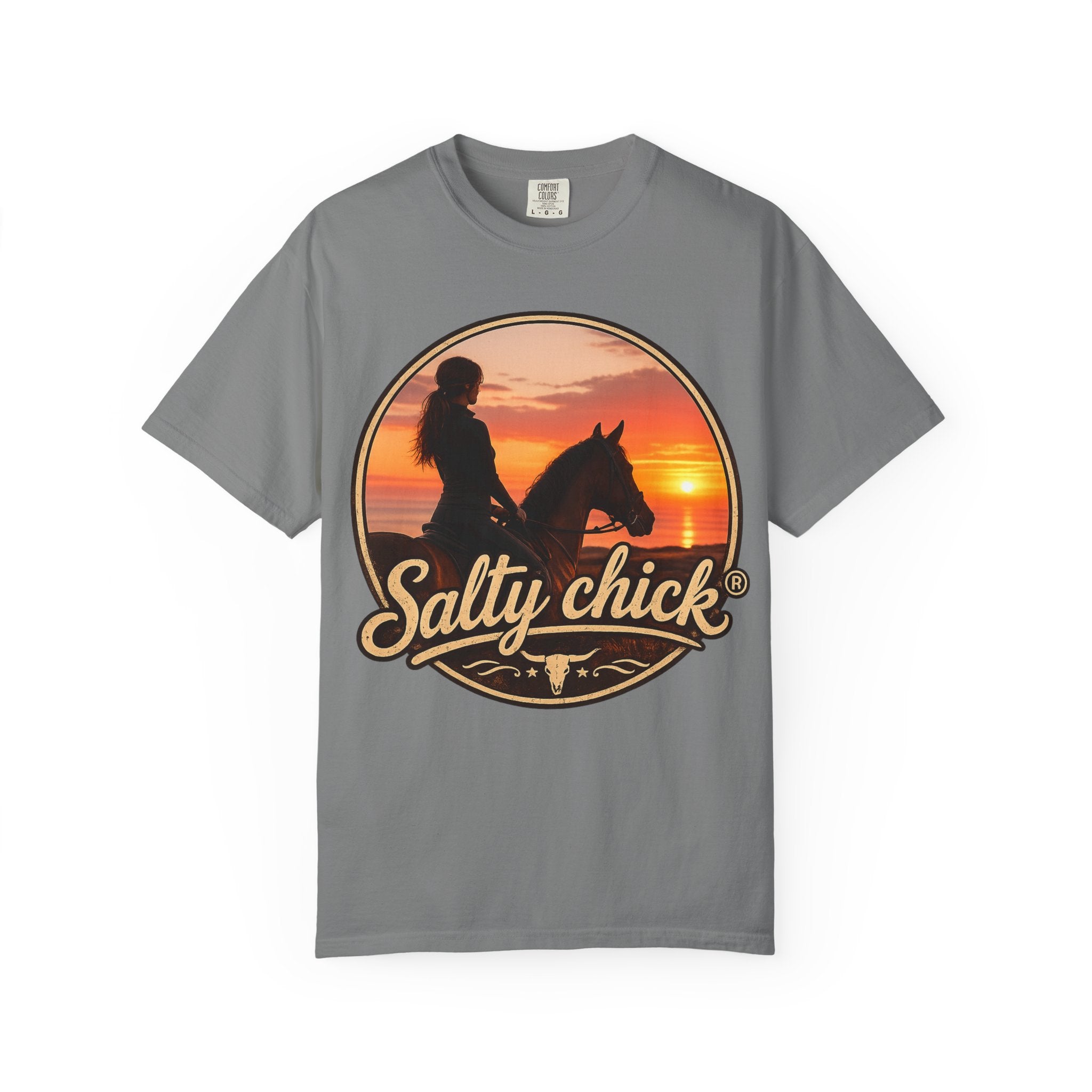 Salty Chick Sunset Ride Garment-Dyed Cotton Tee – Coastal Life