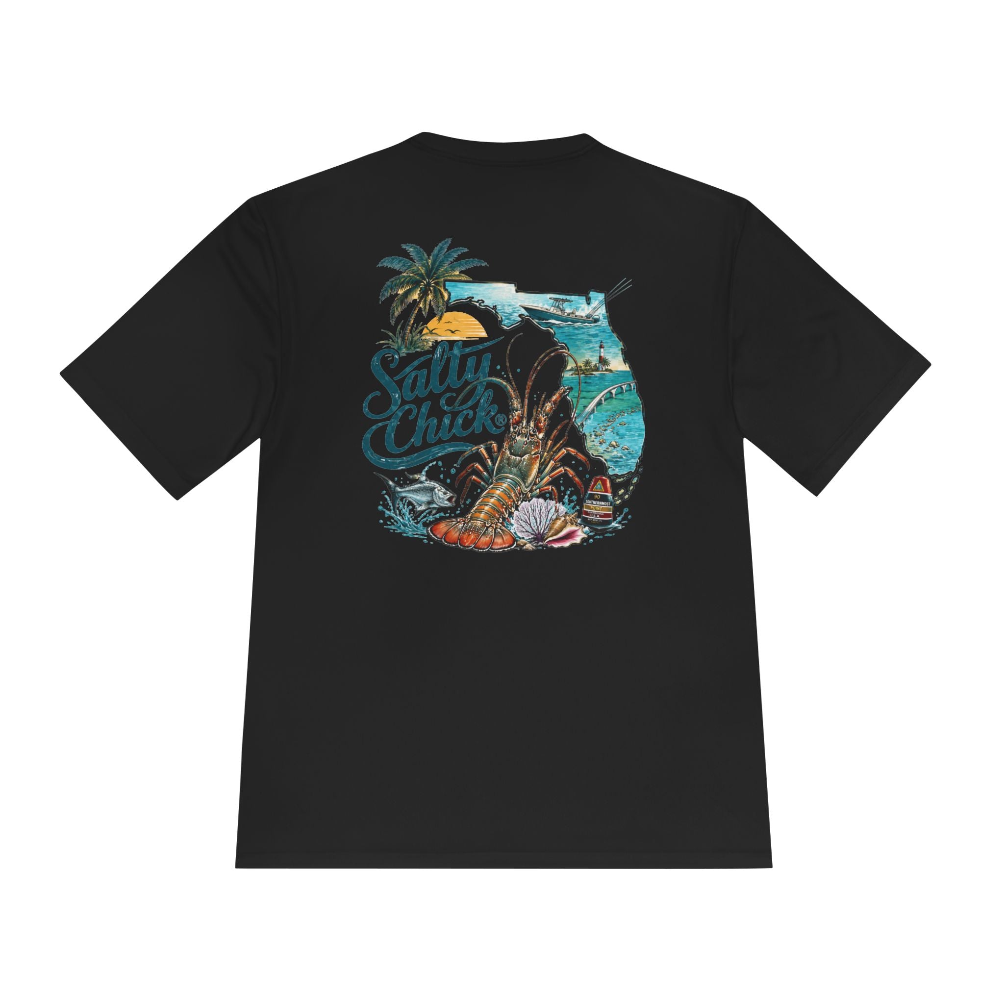 Salty Chick Lobster Life Moisture Wicking Tee – Fishing