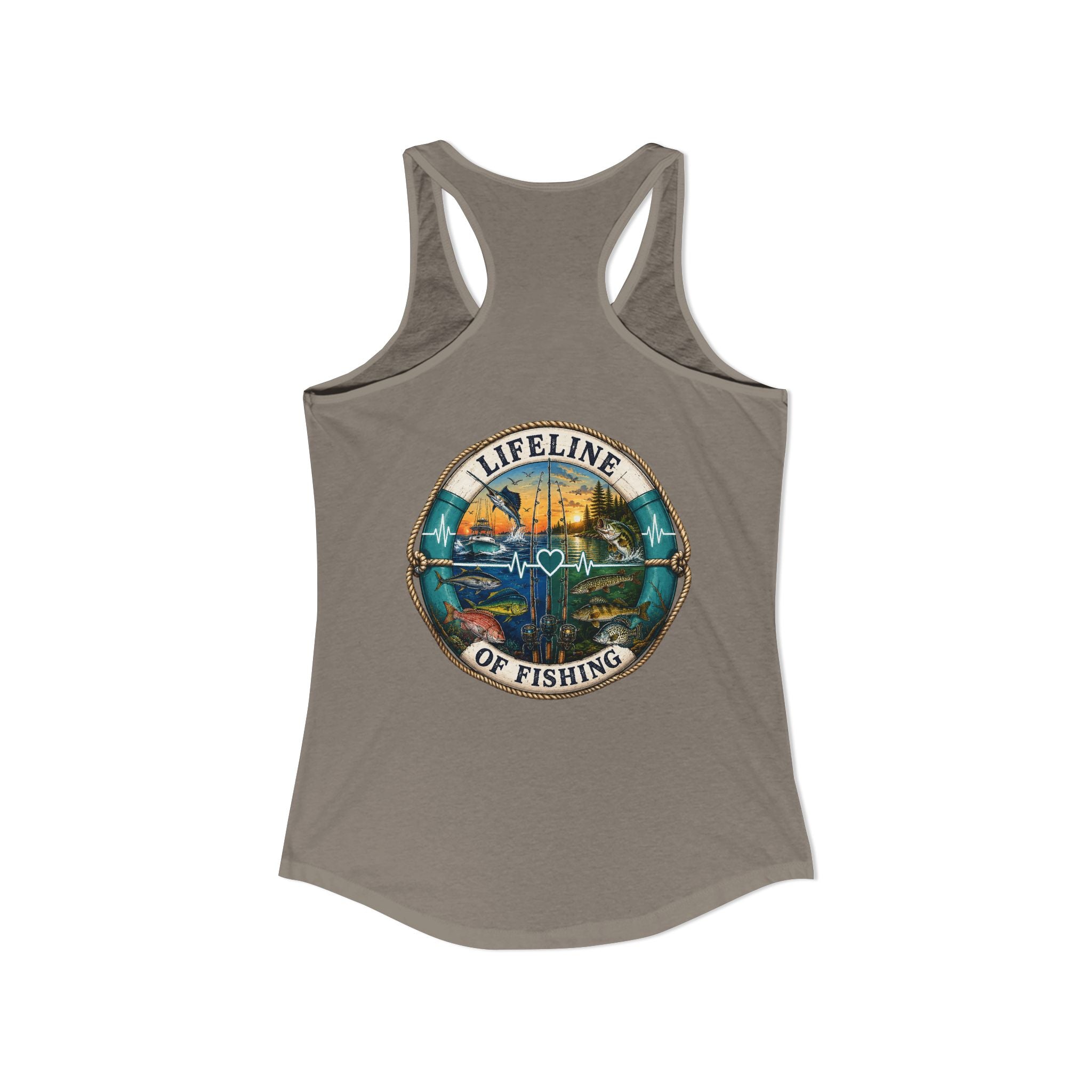 Performance Racerback Tank-Lifeline of fishing