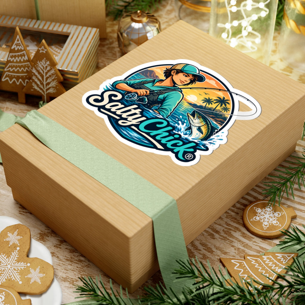 Salty Chick Mountain & Coast Kiss-Cut Vinyl Sticker – Coastal Life