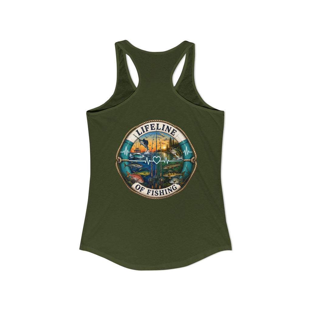 Performance Racerback Tank-Lifeline of fishing