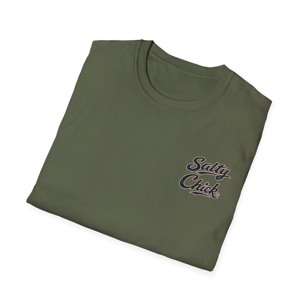 Salty Chick Beach Scene Cotton Tee – Coastal Life