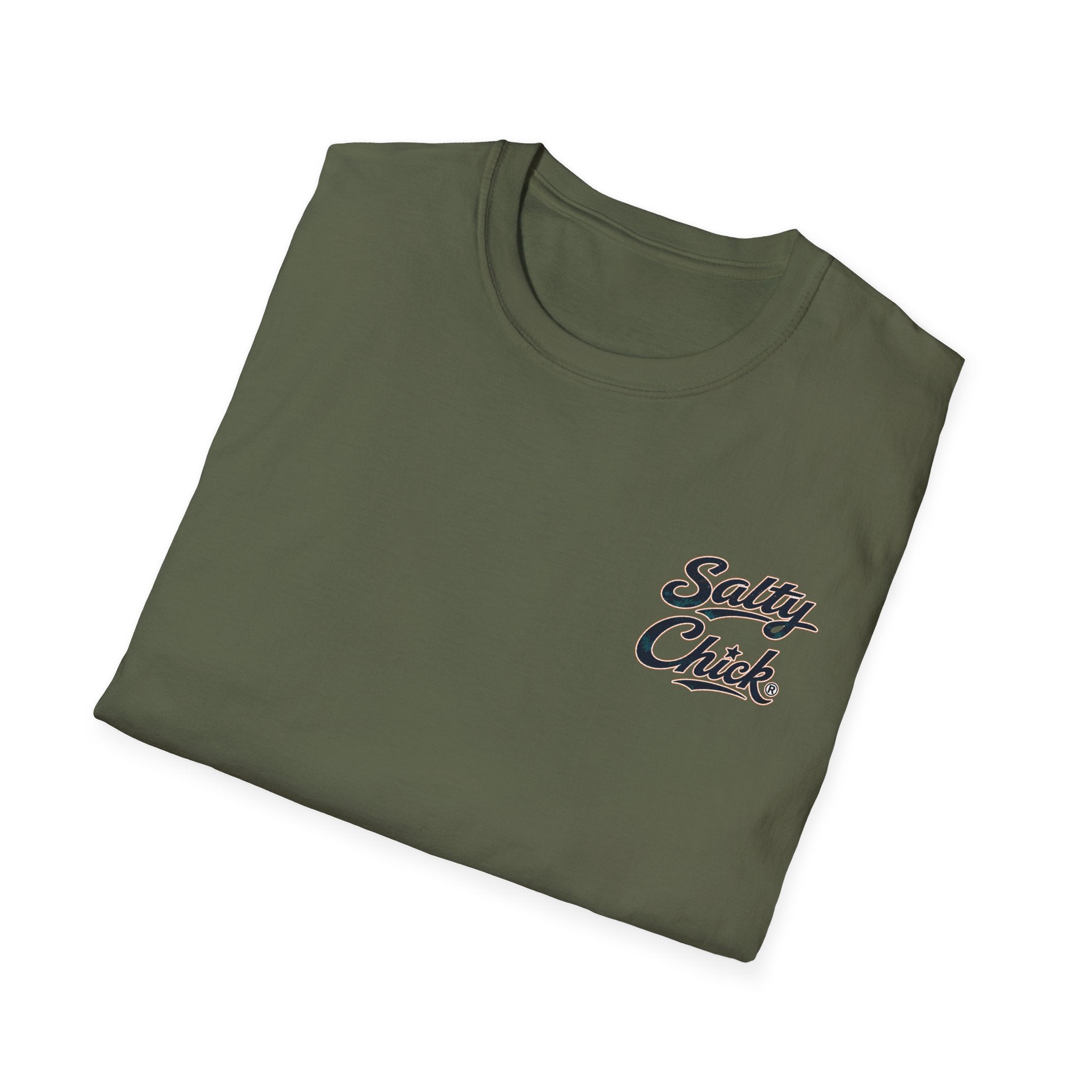 Salty Chick Beach Scene Cotton Tee – Coastal Life