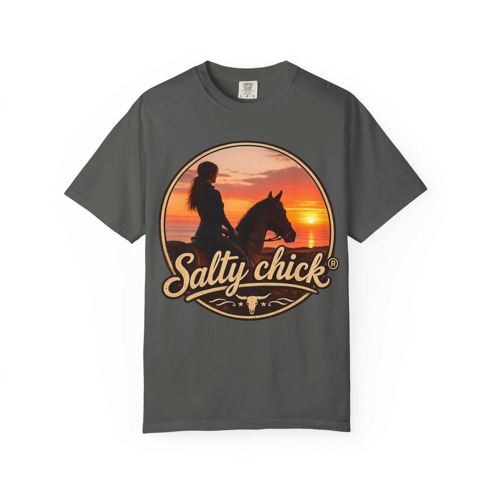 Salty Chick Sunset Ride Garment-Dyed Cotton Tee – Coastal Life
