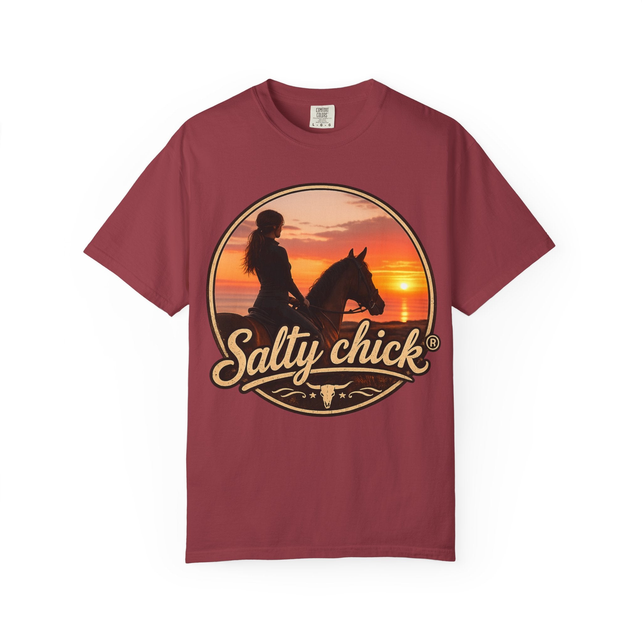 Salty Chick Sunset Ride Garment-Dyed Cotton Tee – Coastal Life