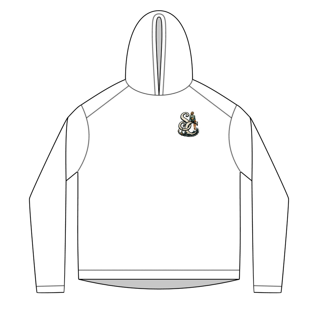 Salty Chick Unique Lettering Long Sleeve Solar Hoodie